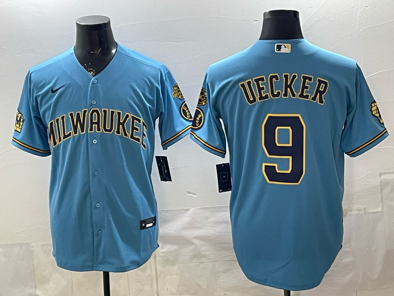 Men 2026 Milwaukee Brewers #9 Uecker blue Game Nike MLB Jersey 0403001